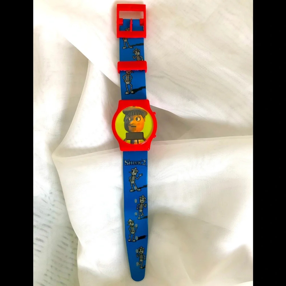 2003 Shrek 2 Red and blue watch by General Mills